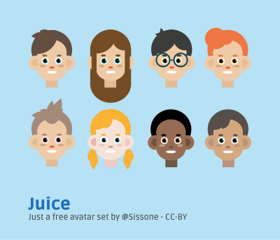 Juice avatar set clipart