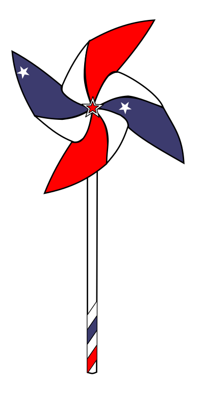July 4th Pinwheel Animation clipart
