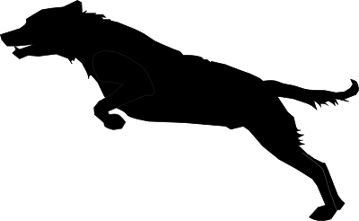 Jumping Dog Silhouette clipart