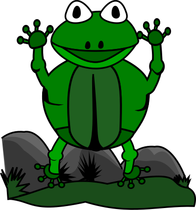 Jumping frog clipart