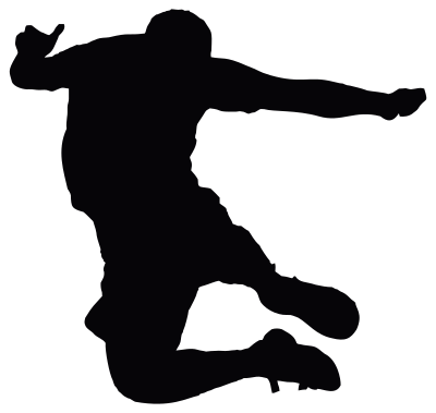 Jumping Man Silhouette 3 clipart