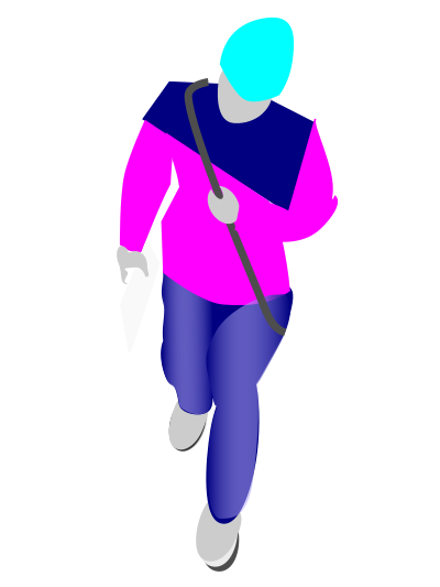 Junge Frau von oben clipart