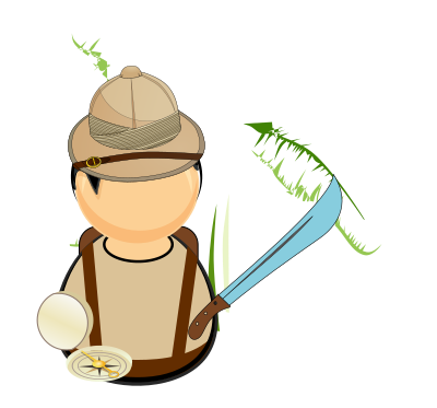 Jungle explorer / adventurer clipart