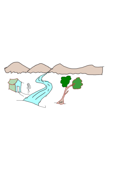 Jungle river clipart