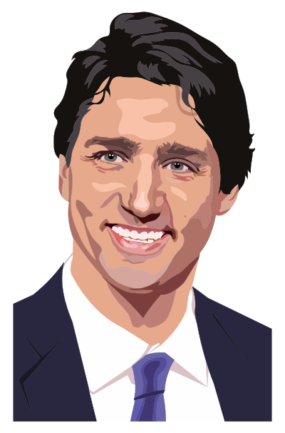 Justin Trudeau Portrait By Heblo clipart