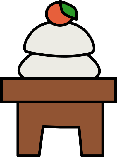kagami mochi - Japanese New Year clipart