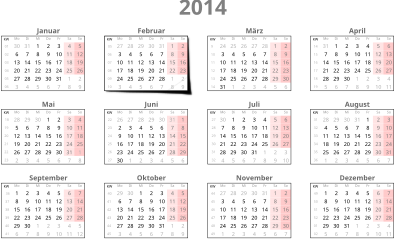Kalender mit KW clipart