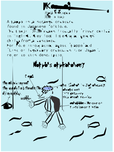 Kappa-Japanese folklore clipart