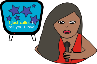 Karaoke Woman clipart
