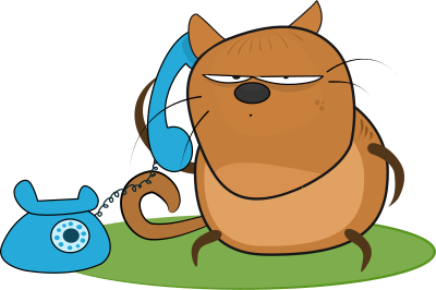 Katze mit telefon clipart