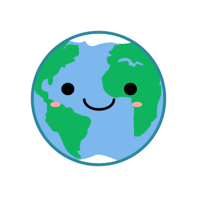 Kawaii Earth clipart