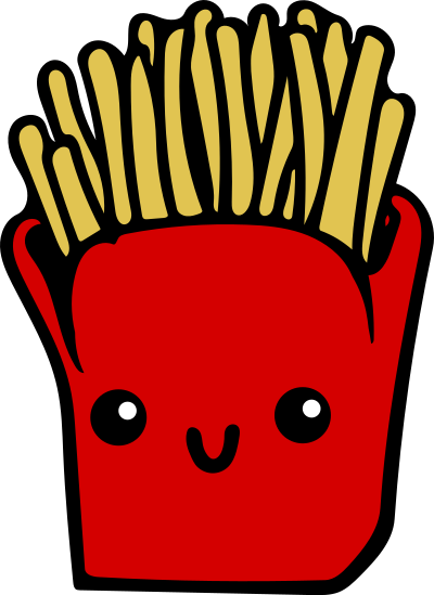 Kawaii Fries - Colour clipart