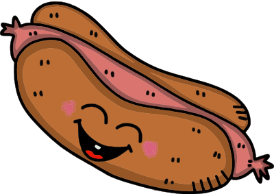 Kawaii Hotdog clipart