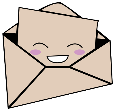Kawaii Letter And Envelope clipart