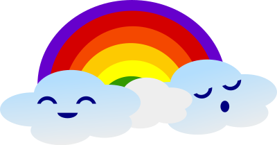 Kawaii Rainbow clipart