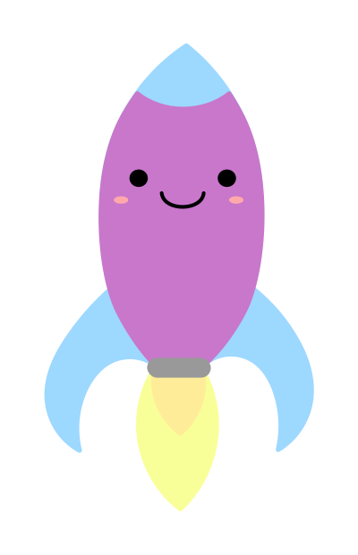 Kawaii Rocket clipart