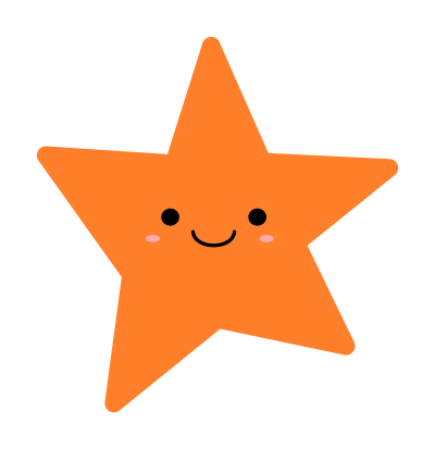 Kawaii star clipart