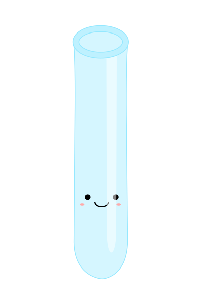 Kawaii test tube clipart