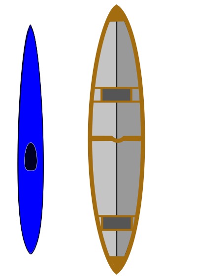 Kayak and Canoe clipart
