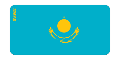Kazakhstan flag (bevelled) clipart