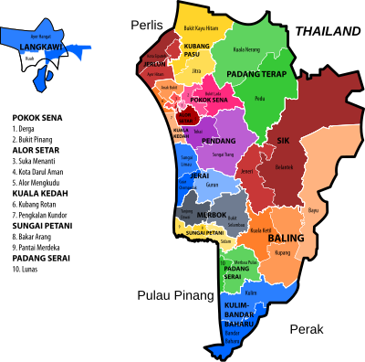 Kedah new electoral map (March 2017) clipart