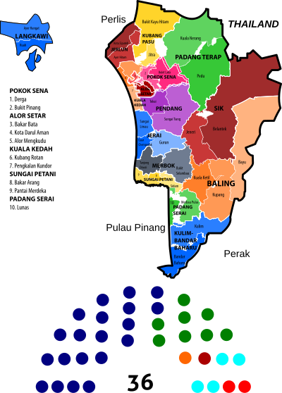 Kedah State Legislative Assembly Constituencies (2013 borders) clipart
