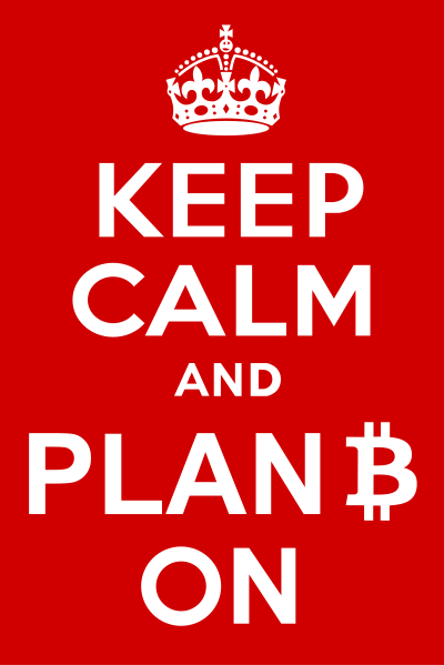 Keep Calm and Plan Bitcoin On clipart