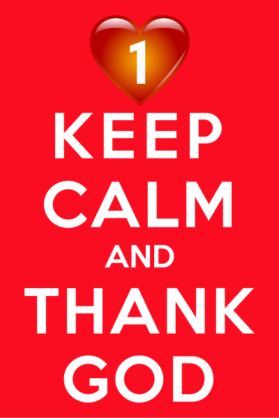 Keep Calm And Thank God clipart