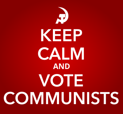 KEEP CALM AND VOTE COMMUNISTS clipart