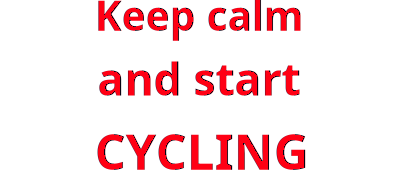 Keep calm & start cycling clipart