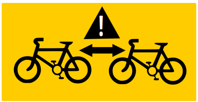 Keep distance warning clipart