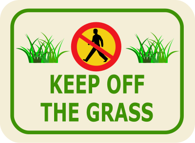 Keep Off The Grass Sign clipart