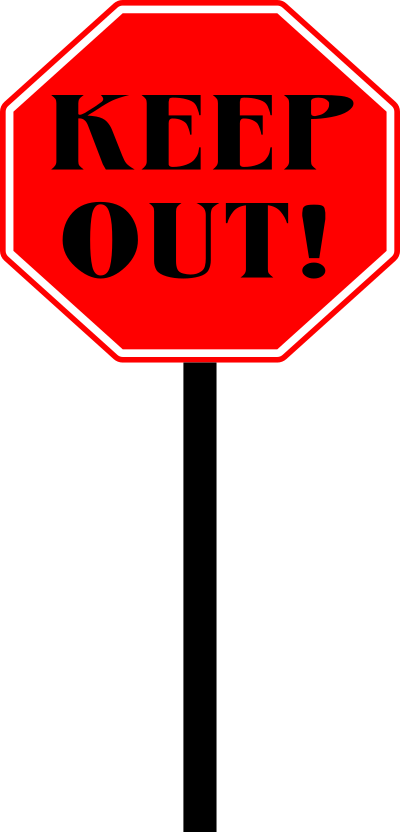 KEEP OUT clipart