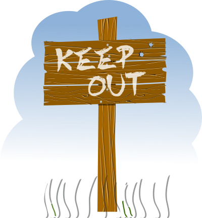 Keep out! clipart