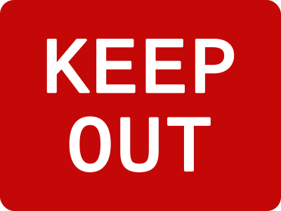 Keep Out clipart