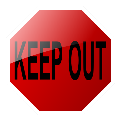KEEP OUT clipart