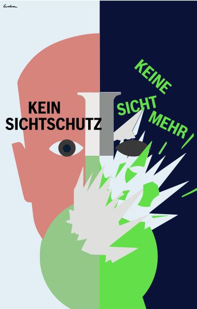 Kein Sichtschutz - Keine Sicht mehr clipart