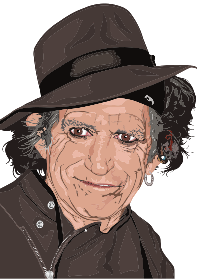 Keith Richards Portrait clipart