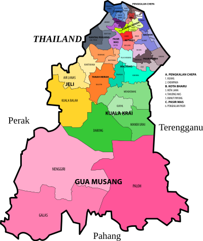 Kelantan State Legislative Assembly Constituencies clipart