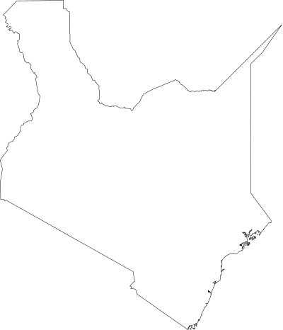 Kenya outline map clipart