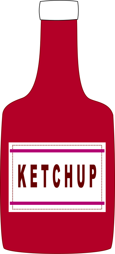 Ketchup bottle clipart