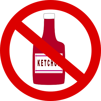 Ketchup forbidden clipart