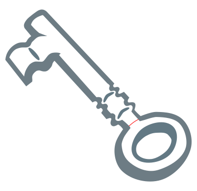 Key - coloured clipart