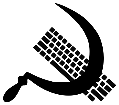 Keyboard and sickle clipart