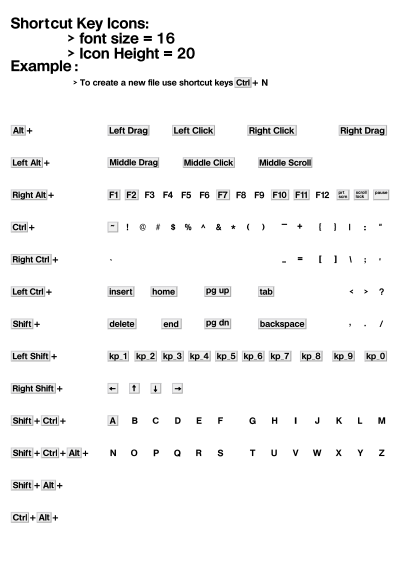 Keyboard Shortcut Icons Set clipart