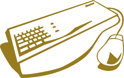 Keyboard with mouse clipart