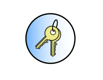 Keys in Ellipse clipart