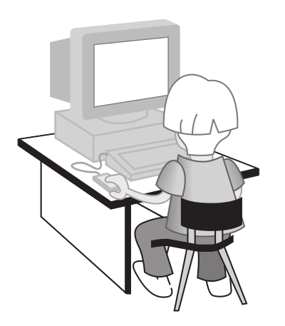 Kid at a computer clipart