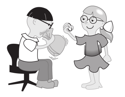Kid Breathing in a Bag clipart