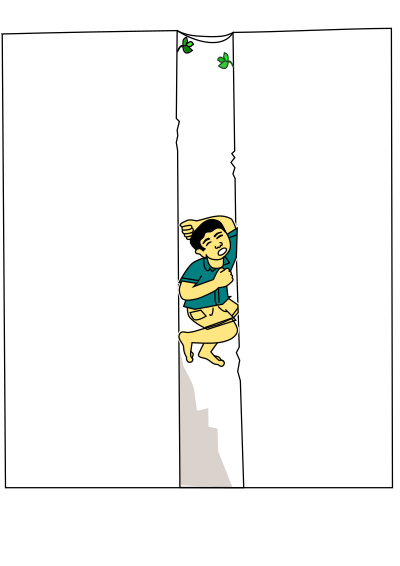Kid in bore well clipart